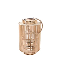 Laterne Bambus mit Jutehenkel 27 x 42 cm