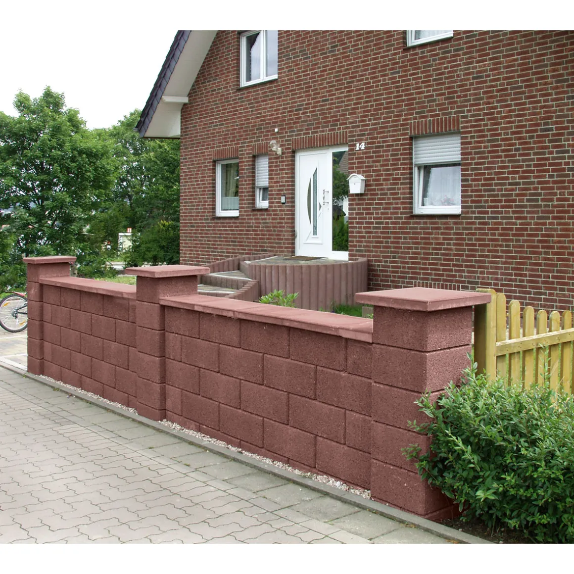 Lusit Gartenmauer Bellamur 1/2 Stein Rotbraun
