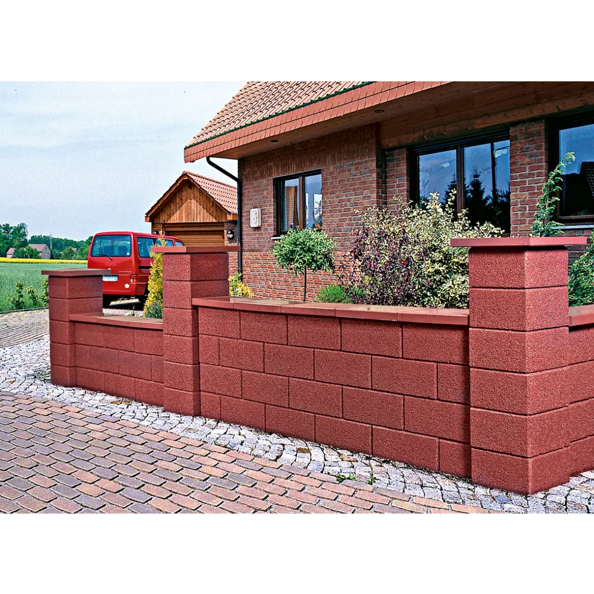 Lusit Gartenmauer Bellamur 1/1 Stein Rotbraun