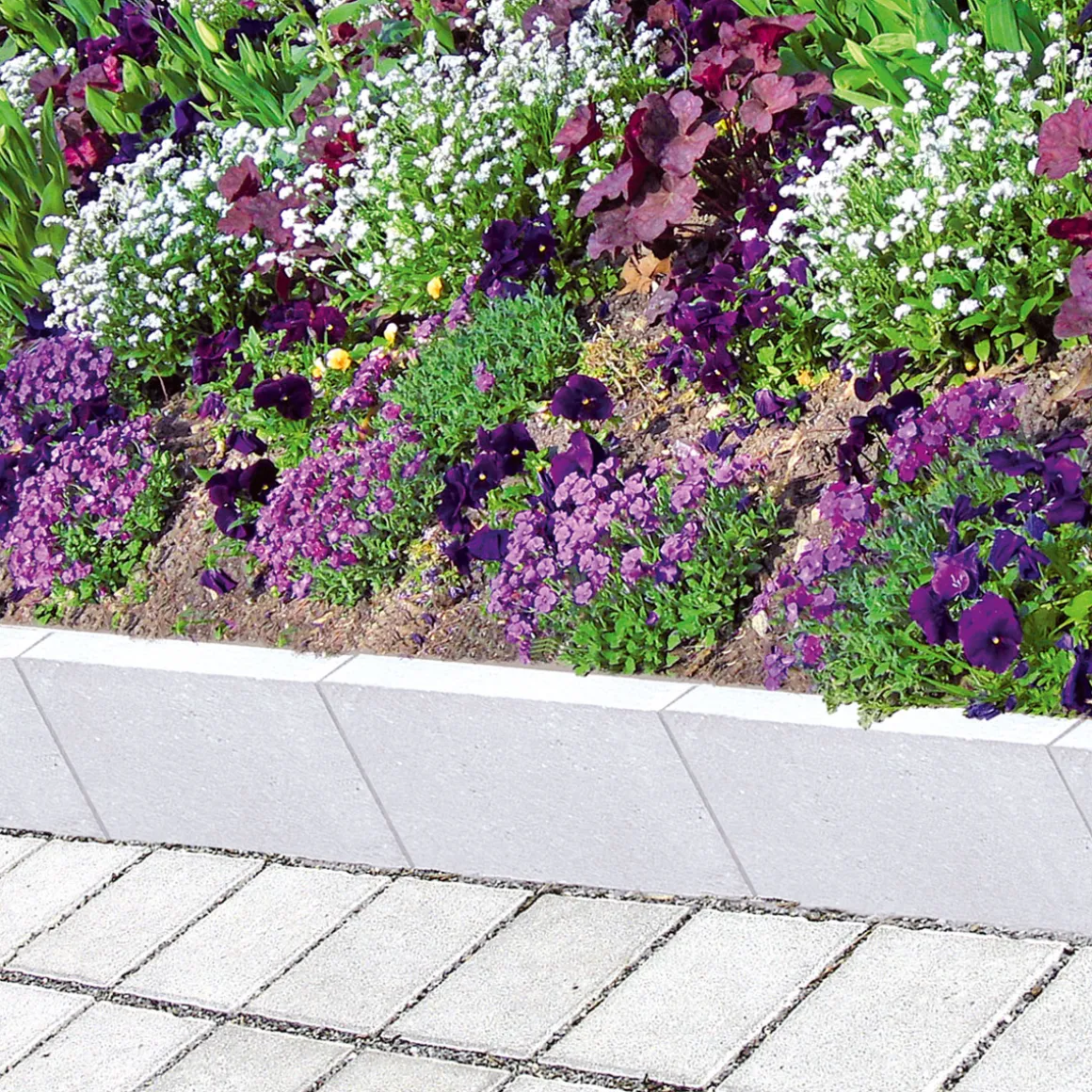 Lusit Mini L-Stein Grau mit Fase 30 x 20 x 40 x 6 cm