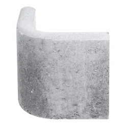 Lusit Rasenbord-Rundwinkel Grau 90 Grad mit Nut und Feder