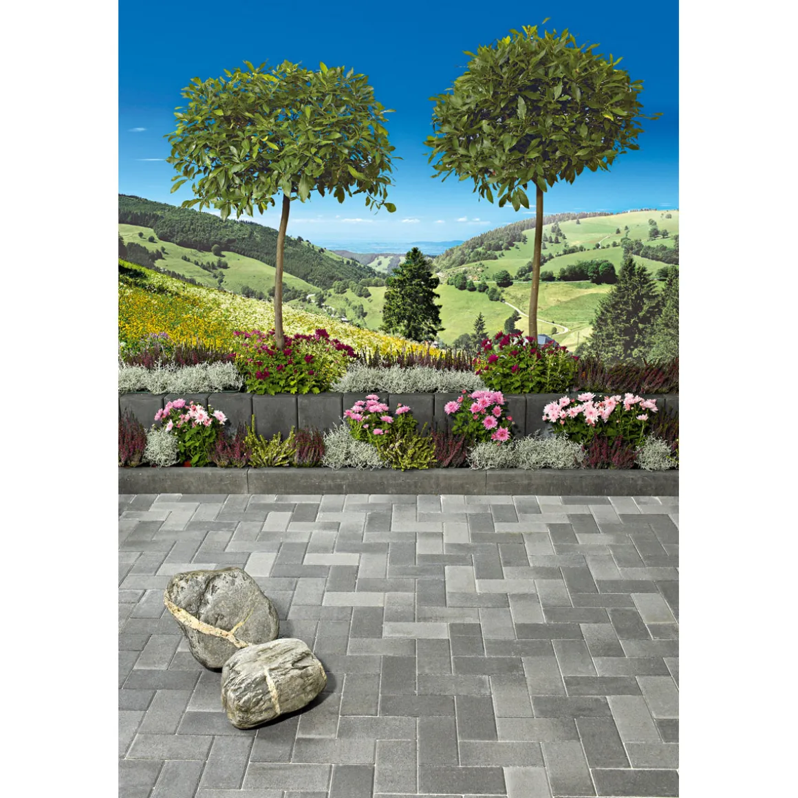 Lusit Rechteckpflaster mit Fase anthrazit 10 x 20 x 8 cm