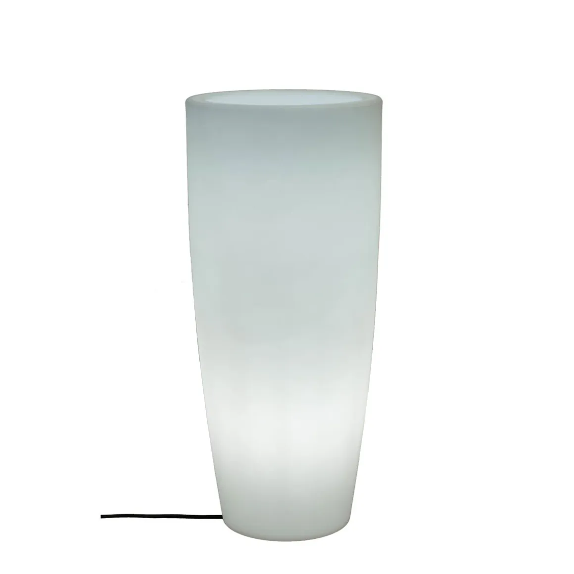 NewGarden LED-Blumentopf Bambu 90 Ø 40 cm transluzentes weiß