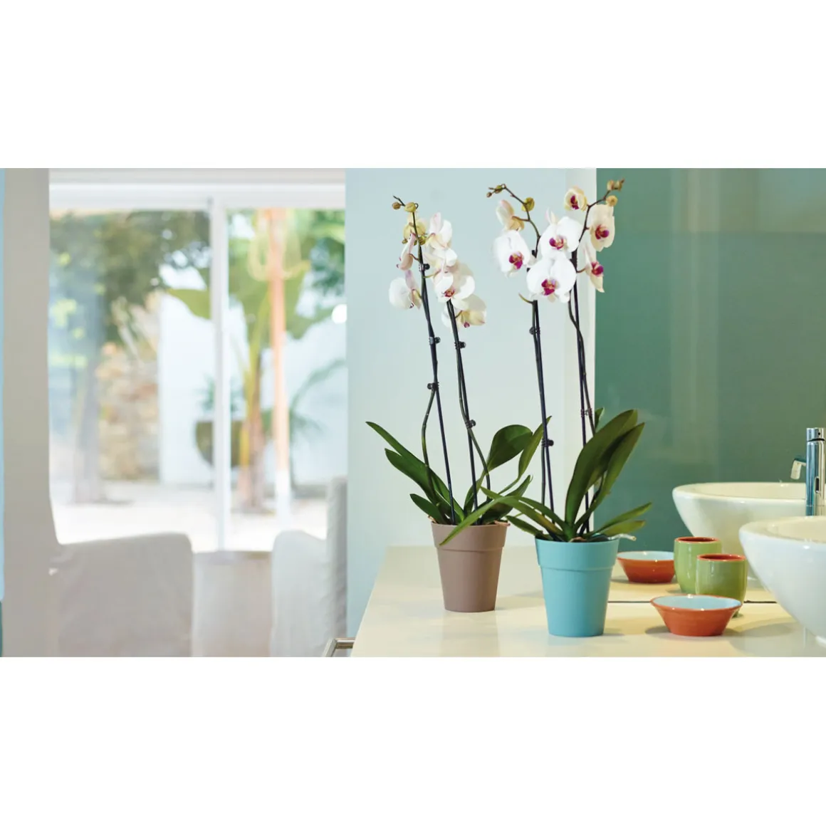 Orchideentopf Capri Orchid Pot 12,5 cm weiß