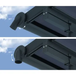 Palram Canopia Capri Alu Terrassenüberdachung Polycarbonat 3x8,6 m grau