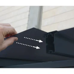 Palram Canopia Capri Alu Terrassenüberdachung Polycarbonat 3x3 m grau