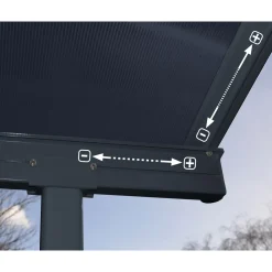 Palram Canopia Capri Alu Terrassenüberdachung Polycarbonat 3x7,4 m grau