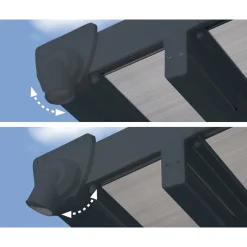 Palram Canopia Feria Alu Terrassenüberdachung Polycarbonat 4x4 m dunkelgrau