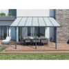 Palram Canopia Sierra Alu Terrassenüberdachung Polycarbonat 3x4,25 m grau