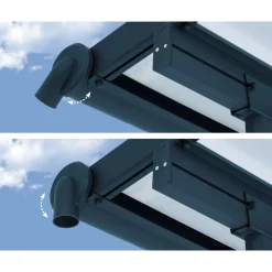 Palram Canopia Sierra Alu Terrassenüberdachung Polycarbonat 3x4,25 m grau