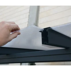 Palram Canopia Sierra Alu Terrassenüberdachung Polycarbonat 3x9,8 m grau