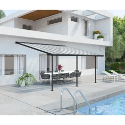 Palram Canopia Sierra Alu Terrassenüberdachung Polycarbonat 3x5,5 m grau