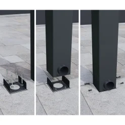 Palram Canopia Stockholm Premium Alu Terassenüberdachung Polycarbonat 3,4x3,7 m klar