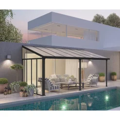 Palram Canopia Terassenüberdachung 3er Serie Pergola-Seitenwand dunkelgrau