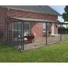 Palram Canopia Terassenüberdachung 4er Serie Pergola-Seitenwand dunkelgrau