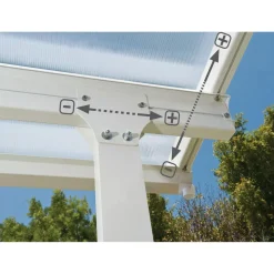 Palram Terrassenüberdachung Feria 730 x 300 cm weiß