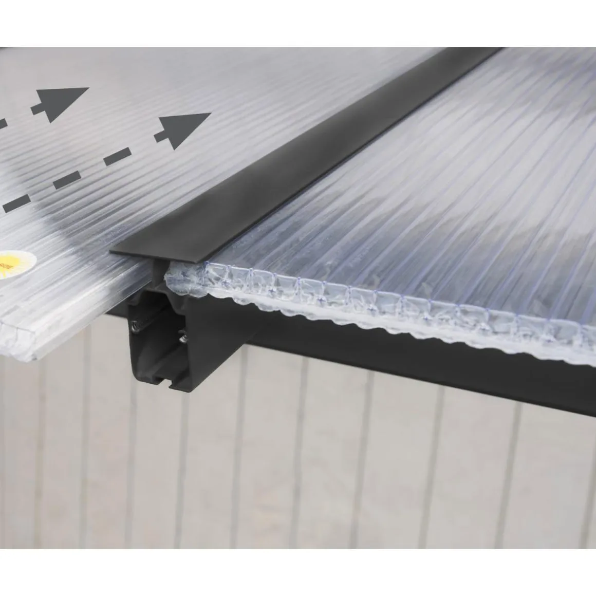 Palram Terrassenüberdachung Olympia 300 x 300 cm grau