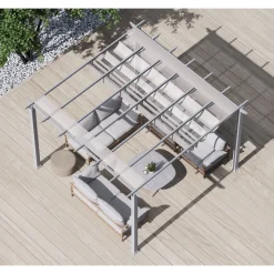 Paragon Outdoor Outdoor Pergola Florida 1111 350x350x235cm Weiß