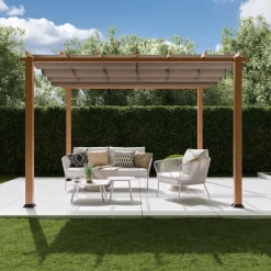 Paragon Outdoor Outdoor Pergola Florida 1111 350x350x235cm Holzoptik