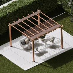 Paragon Outdoor Outdoor Pergola Florida 1111 350x350x235cm Holzoptik