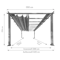 Paragon Outdoor Outdoor Pergola Florida 1116 350x505x236cm Dunkelbraun