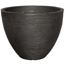 Pflanzgefäß Rillenoptik 31 x 40 cm anthrazit