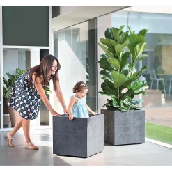 Pflanztopf Millennium anthrazit 39 x 39 x 39 cm