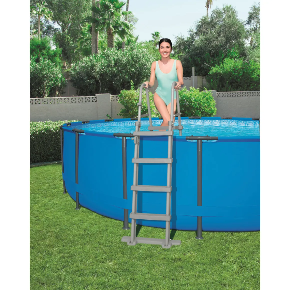 Pool-Sicherheitsleiter für Wandhöhe 107 - 122 cm