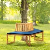 Promadino Baumbank 180 mit Sitzauflagen blau