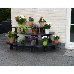 Promadino Blumentreppe Anja mit Eckelement anthrazit