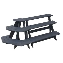 Promadino Blumentreppe Anja mit Eckelement anthrazit