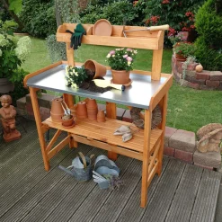 Promadino Pflanztisch klappbar mit Ablage