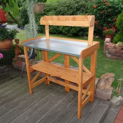 Promadino Pflanztisch klappbar mit Ablage