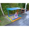 Promadino Sandkasten Nadine 140 x 140 cm mit Sonnensegel