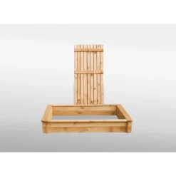 Promadino Sandkasten Tessa 100 x 100 cm mit Vollabdeckung