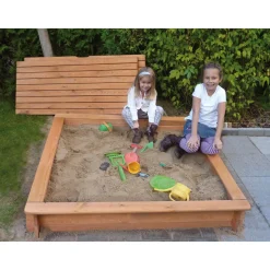 Promadino Sandkasten Tessa 100 x 100 cm mit Vollabdeckung