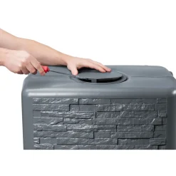 4rain SLIM STONE DECOR Wandtank 350 Liter graphite grey