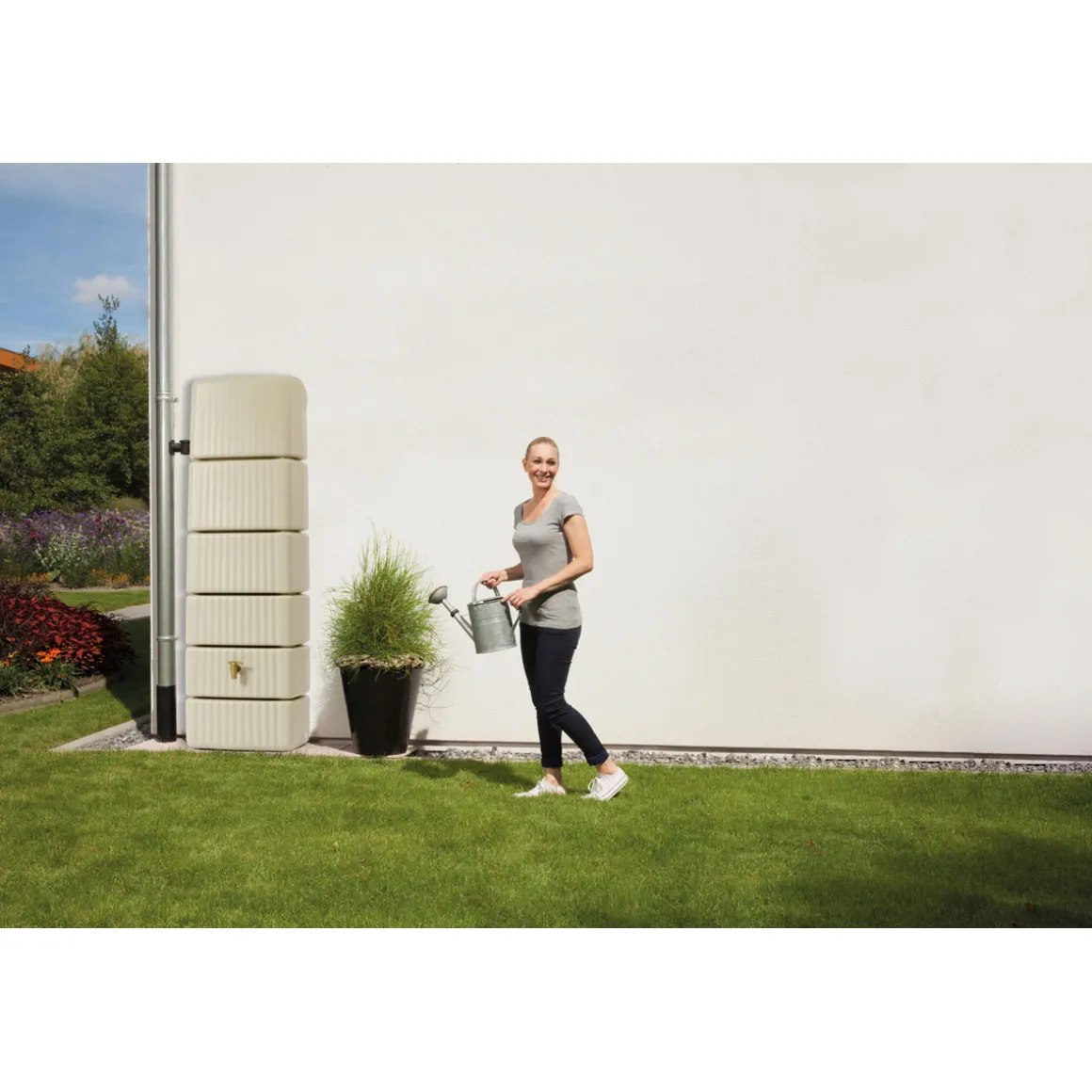 4rain Wandtank Slim sandbeige 650 L