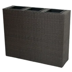 Raumtrenner mit 3 Pflanztöpfen coffee