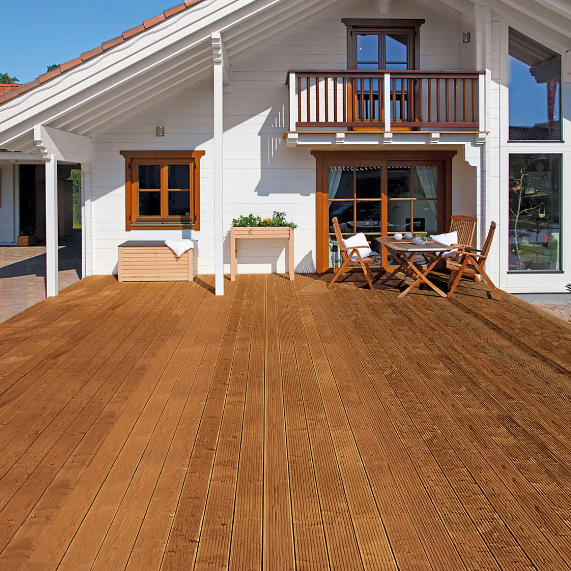 Rettenmeier Terrassendiele Kiefer/Teak 200 x 14,5 x 2,8 cm