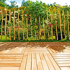 Rollzaun Natur 90 x 500 cm Staketen 90 cm