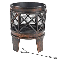 Rothmann Feuerkorb Oregon Rostoptik antik Durchmesser ca 42 cm