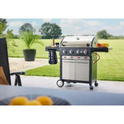 Rothmann Gasgrillwagen Oregon 4 TurboPlus, 4-Brenner mit SK