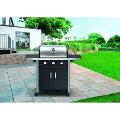 Rothmann Gasgrillwagen Ottawa 3 Brenner je 3,2 kW gusseisernes Grillrost