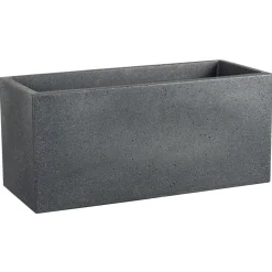 Scheurich Pflanzgefäß C-Cube Long BxHxT 59 x 27 x 25 cm rechteckig Stony Black