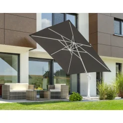 Schneider Schirme Ampelschirm Rhodos Twist Bianco 300 x 300 anthrazit