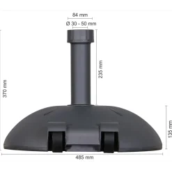 Schneider Schirme Beton-Schirmständer 40 kg halbrund anthrazit