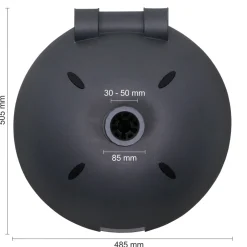 Schneider Schirme Beton-Schirmständer 40 kg halbrund anthrazit