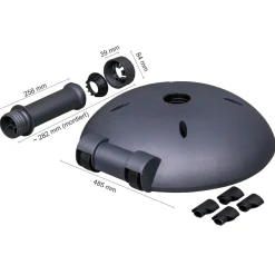 Schneider Schirme Beton-Schirmständer 40 kg halbrund anthrazit