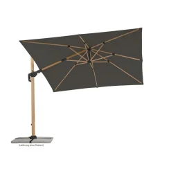 Schneider Schirme Sonnenschirm Rhodos Twist Woody 300 x 300 cm anthrazit